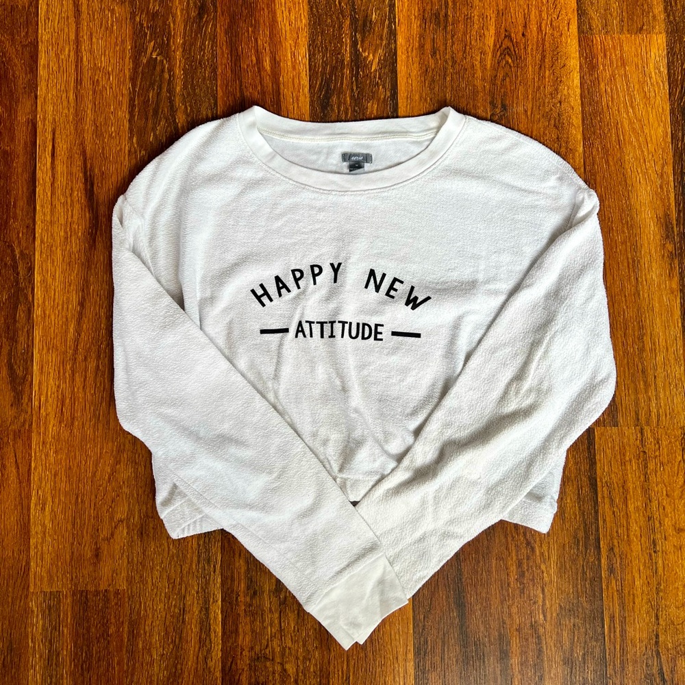 "Happy New Attitude" Sweater Crop Top! ✨